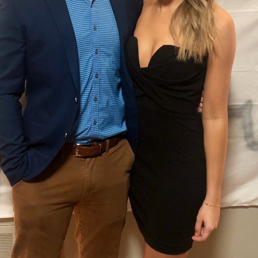 Lulu's Strapless Cross Cowl Plunging Mini Dress